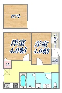 コーポラス村瀬B棟【1階】の間取り