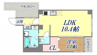 SDグランツ神戸西元町【9階】の間取り