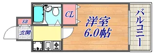 ダイアパレス水木通弐番館【4階】の間取り