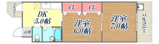 パックスヴィラ平野【3階】の間取り