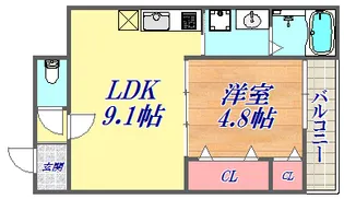 フジパレス小河通2番館【3階】の間取り