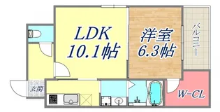 フジパレス神戸大倉山【205号室】の間取り