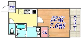 フジパレス東中道公園前【1階】の間取り