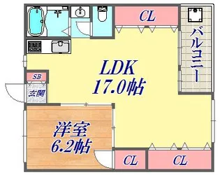 湊川公園ビル【12階】の間取り