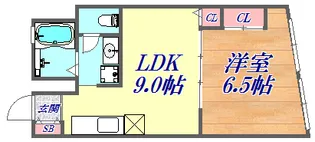 湊川センタービル B棟【3階】の間取り