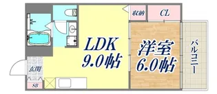 湊川センタービル B棟【4階】の間取り