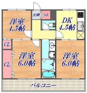 ユニバーサルビル【10階】の間取り