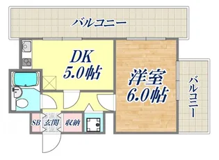 ライオンズマンション神戸第3【9階】の間取り