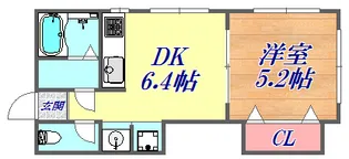 ラムール下三条【1階】の間取り