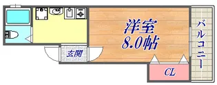 ラムール西上橘通【2階】の間取り