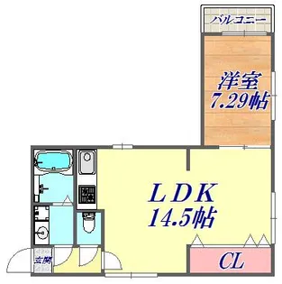 ラムール西上橘通【3階】の間取り