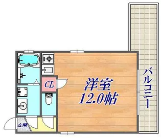 ラムール西上橘通【4階】の間取り