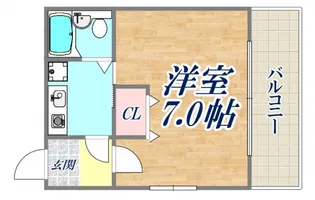 ラムール西上橘通【5階】の間取り