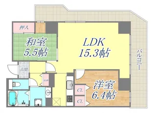 ローレルハイツ神戸1号棟【7階】の間取り