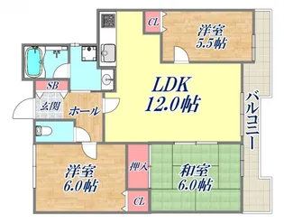 ワコーレ祇園【6階】の間取り