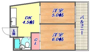 ドルフ西岡本【2階】の間取り
