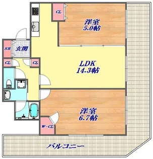 エステムプラザ神戸元町・海岸通【4階】の間取り