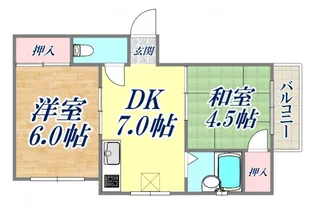 オリーブヒルズ北野【2階】の間取り