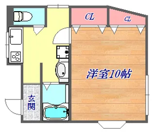 熊内ハイツ【2階】の間取り