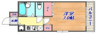 植田マンション城内【406号室】の間取り