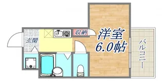 コスモメイト北野【5階】の間取り