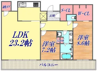 ザ・パークハウス神戸タワー【33階】の間取り