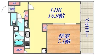 ジークレフ新神戸タワー【20階】の間取り