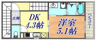 シャルマン神戸三宮【3F号室】の間取り