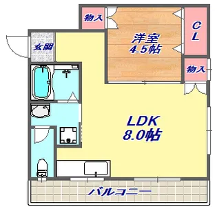 サンモール王子公園【304号室】の間取り