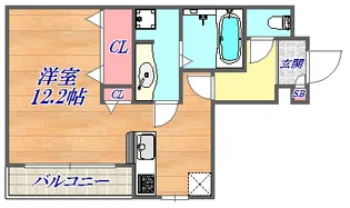 テラコート北野坂【1階】の間取り