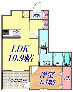 テラコート北野坂【3階】の間取り