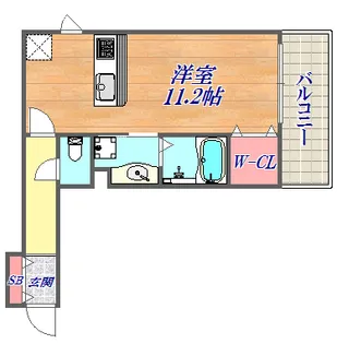 テラコート北野坂【1階】の間取り