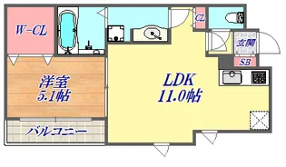 テラコート北野坂【3階】の間取り