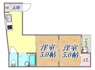 中間東雲ハイツ【2階】の間取り