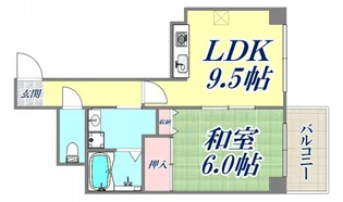 中山手ミオ壱番館【2階】の間取り