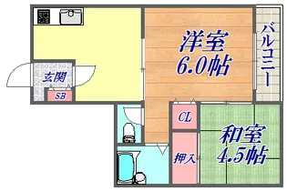 二宮ハウス【3階】の間取り