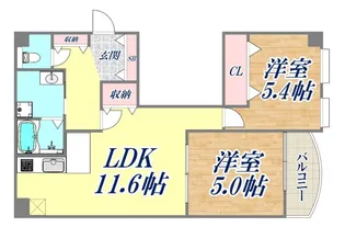 二宮ロイヤルハイツ2【4階】の間取り