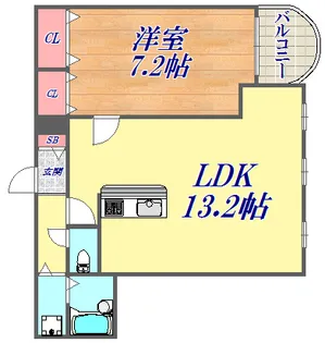 二宮ロイヤルハイツ2【4階】の間取り