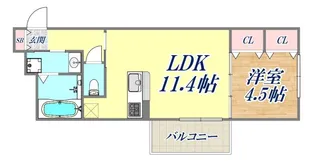 セジュール青谷壱番館【1階】の間取り