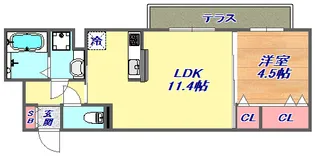 セジュール青谷壱番館【1階】の間取り