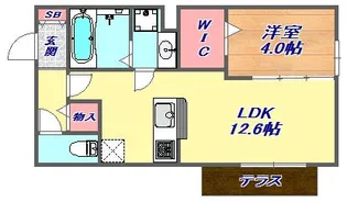 セジュール青谷壱番館【1階】の間取り
