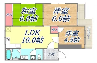 パークサイドハイツ【2階】の間取り
