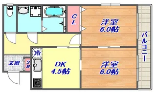 ソレイユ六甲【203号室】の間取り
