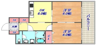 ソレイユ六甲【302号室】の間取り