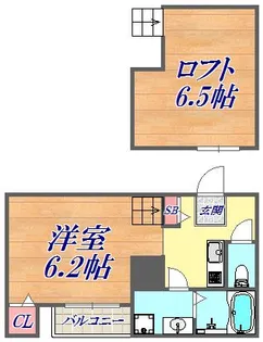 プレステージ三宮東【2階】の間取り