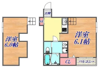 プレステージ三宮東【2階】の間取り
