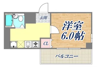 フロール中山手【3階】の間取り