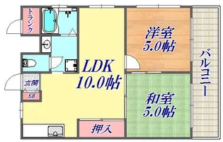 マンション指月【4階】の間取り