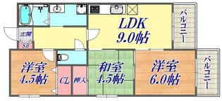 メゾンドール下山手【7階】の間取り