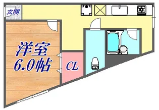 山手三角ビル【5階】の間取り
